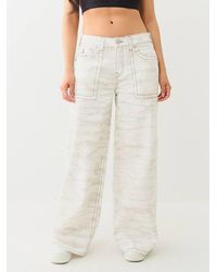 True Religion - Jessie Mid Rise Big T Super Baggy Jean - Lyst