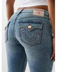 TRUE RELIGION - Billie Mid Rise Stretch Straight Jean - Lyst