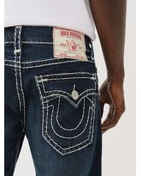 True Religion - Ricky Flap Super T Straight Jean 30" - Lyst