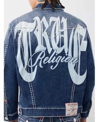 TRUE RELIGION Oversized Super T Velvet Jacket in Black for Men | Lyst
