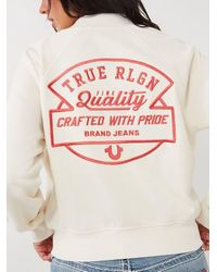 True Religion - Embroidered Logo Bomber Jacket - Lyst