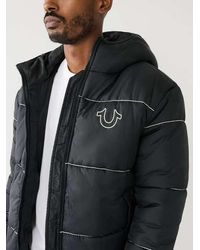 True Religion - Horseshoe Logo Big T Puffer Jacket - Lyst