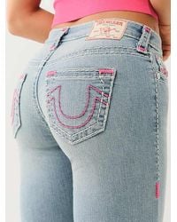 True Religion - Billie Mid Rise Super T Straight Jean - Lyst