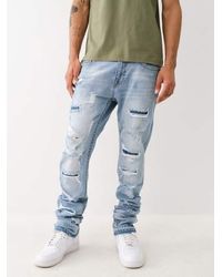 True Religion - Rocco Distressed Stacked Skinny Jean - Lyst
