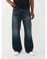 TRUE RELIGION Vinny Rope Stitch Ultra Baggy Jean in Black for Men