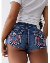TRUE RELIGION - Spicy Mid Rise Super T Short - Lyst