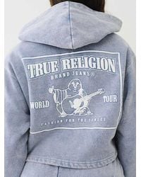 TRUE RELIGION - Vintage Wash V Notch Hoodie - Lyst