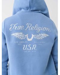 True Religion - Crystal Wing Zip Hoodie - Lyst