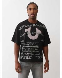 TRUE RELIGION - World Tour Script Boxy Heavyweight T-shirt - Lyst