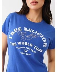 True Religion - Studded Wing Horseshoe Tee - Lyst
