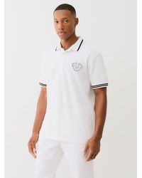 True Religion - Big T Horseshoe Polo Shirt - Lyst