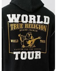 True Religion - Big T Metallic World Tour Zip Hoodie - Lyst