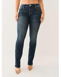 True Religion - Billie Mid Rise Flap Straight Jean - Lyst
