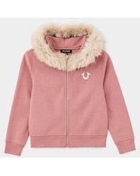 TRUE RELIGION - Girls Fur Hood Zip-up Hoodie - Lyst
