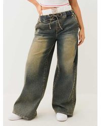True Religion - Jessie Exposed Boxer Big T Super Baggy Jean - Lyst