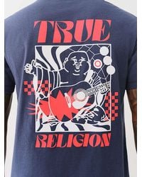 True Religion - Checkered Buddha Logo T-shirt - Lyst