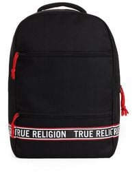 true religion backpack black and red