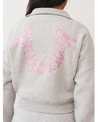 True Religion - Script Logo Half-zip Pullover - Lyst