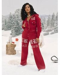 TRUE RELIGION - Crystal Script Wide Leg Sweatpant - Lyst