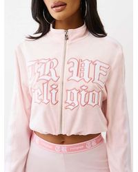 TRUE RELIGION - Velour Track Jacket - Lyst