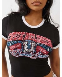 True Religion - Crystal Logo Ringer Baby T-shirt - Lyst