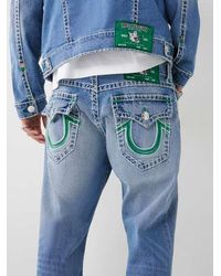True Religion - Ricky Double Raised Hs Super T Straight Jean - Lyst