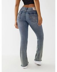 True Religion Reagan High Rise Flared Jean in Blue Womens Clothing Jeans Flare and bell bottom jeans