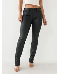 True Religion - Billie Coated Mid Rise Straight Jean - Lyst
