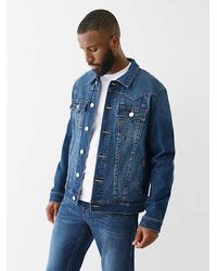 TRUE RELIGION JIMMY CURVED SEAM デニムジャケット JIMMY CURVED SEAM DENIM JACKET - RIDE MEDIUM WASH | True