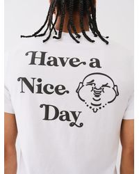True Religion - Have A Nice Day Puff Print Tee - Lyst