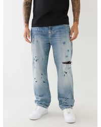 True Religion - Bobby Distressed Super T Baggy Jean - Lyst