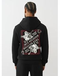 TRUE RELIGION - Embroidered Logo Graphic Hoodie - Lyst