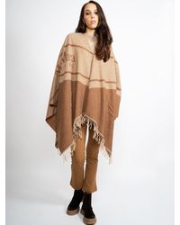 Womens Clothing Jumpers and knitwear Ponchos and poncho dresses Max Mara Poncho Canapa in Brown 