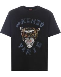 KENZO - T-shirt " Drawn Varsit" - Lyst