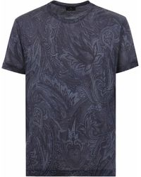 Etro - T-Shirt Con Stampa Paisley - Lyst
