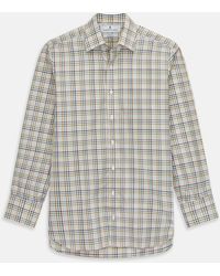 Turnbull & Asser - Green Multi Check Regular Fit Shirt With T&a Collar And 3 Button Cuffs - Lyst