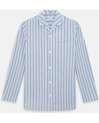 Turnbull & Asser - Blue Track Stripe Pyjama Shirt - Lyst