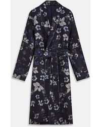 Turnbull & Asser - Navy Floral Silk Jacquard Pierce Gown - Lyst