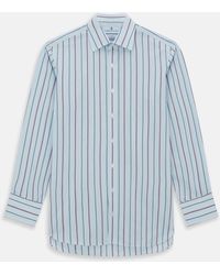 Turnbull & Asser - Blue And Pink Shadow Stripe Mayfair Shirt - Lyst