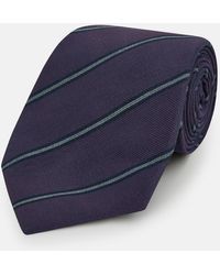 Turnbull & Asser - Purple Multi Stripe Silk Blend Tie - Lyst