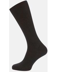 Turnbull & Asser - Black Mid-length Merino Wool Socks - Lyst