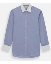 Turnbull & Asser - The Gekko Shirt With White Classic T&a Collar And Double Cuffs - Lyst