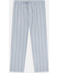 Turnbull & Asser - Blue And Green Multi Track Stripe Pyjama Trousers - Lyst