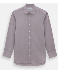 Turnbull & Asser - Burgundy Micro Shadow Check Mayfair Shirt - Lyst