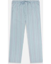 Turnbull & Asser - Green And Blue Shadow Pinstripe Pyjama Trousers - Lyst