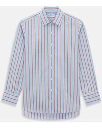 Turnbull & Asser - Red Track Stripe Mayfair Shirt - Lyst