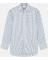 Turnbull & Asser - Pale Blue Multi Check Cotton Regular Fit Mayfair Shirt - Lyst