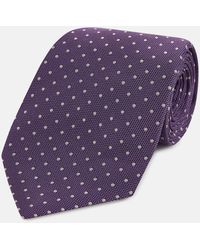 Turnbull & Asser - Lavender And Purple Micro Dot Silk Tie - Lyst