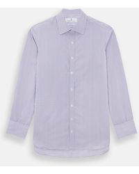 Turnbull & Asser - Purple Micro Shadow Check Mayfair Shirt - Lyst