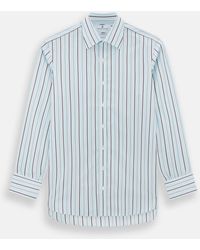 Turnbull & Asser - Burgundy Combination Stripe Mayfair Shirt - Lyst